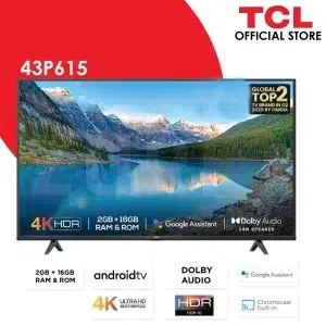 TCL P615 43 Inch 4K UHD Android TV