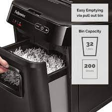 Fellowes AutoMax 200C 4652901 Cross‑Cut Paper Shredder (P‑4)