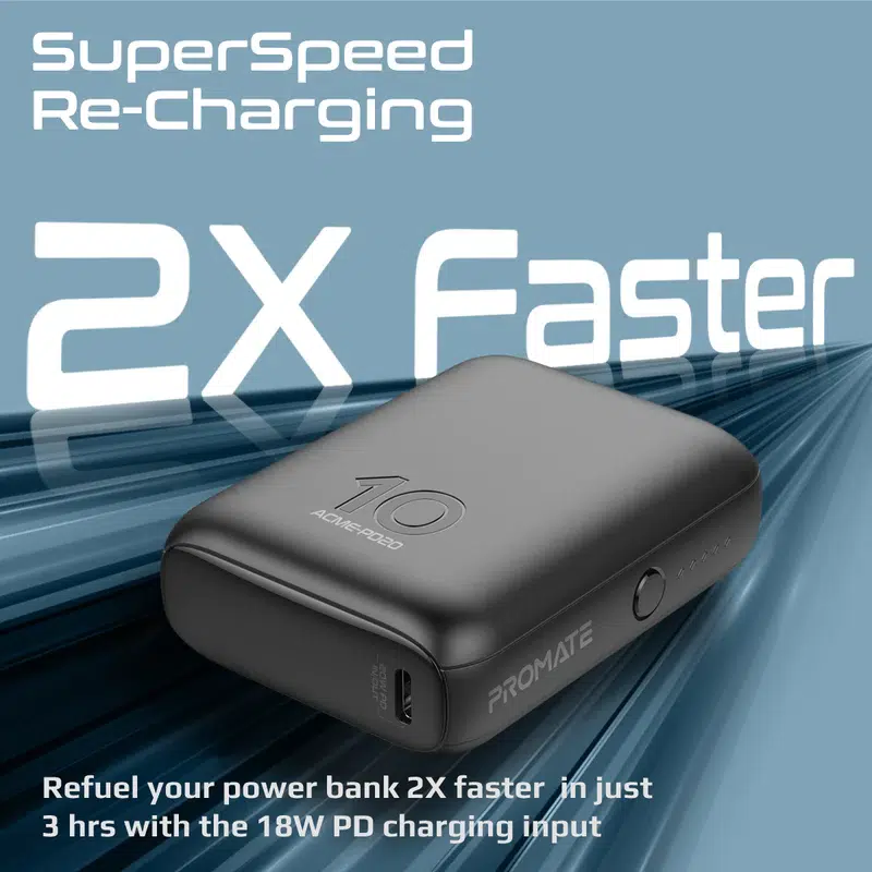 Promate 10000mAh MagneOc Wireless Charging Power Bank