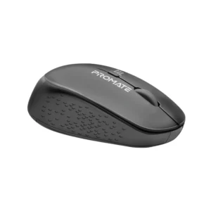 Promate 1600DPI Wireless Ergonomic Contoured Mouse, Black