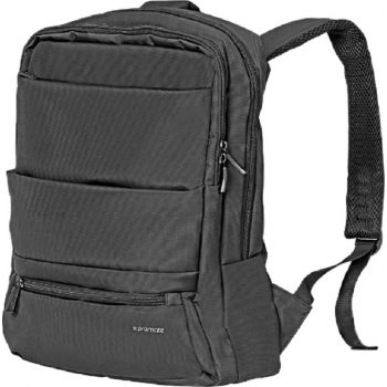 Promate High Capacity Dual Tone Backpack with Multiple Pockets for Laptops Up to 15.6", Black