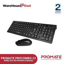 Promate Quiet Key Wired Compact Keyboard & Mouse English