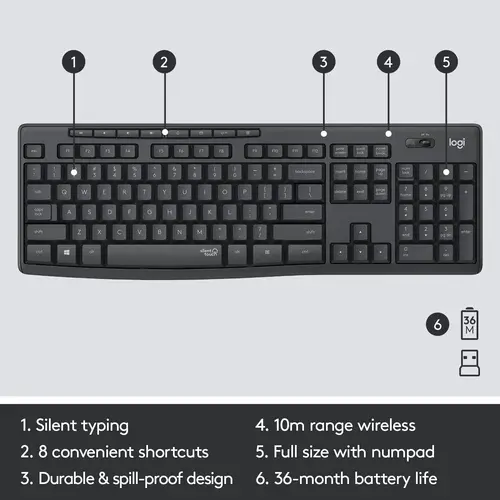 Logitech MK295 SILENT WIRELESS COMBO