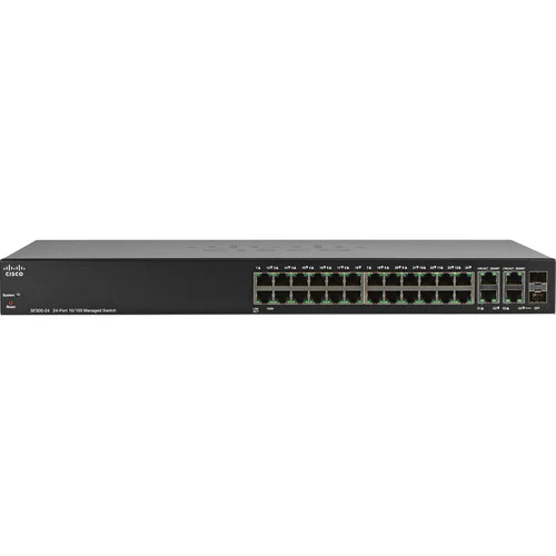 Cisco SF300-24 24-Port Gigabit Uplinks 10/100 Managed Switch