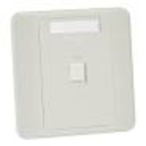 Panduit NetKey NKFPLUKF1SAW 1-Port Shuttered Flat Faceplate
