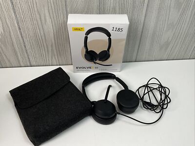 Jabra Evolve2 50 Wired/Bluetooth Stereo Headset With Active noise‑canceling mic, Microsoft Teams Certified, USB-A - 25089-999-999