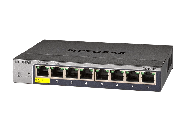 NETGEAR GS108T-300UKS 8-Port Gigabit Ethernet Smart Managed Switch Cloud Management Network Switch - Image 3