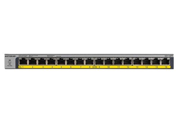 NETGEAR GS116PP-100EUS 16-Port Gigabit Ethernet Unmanaged PoE/PoE+ Switch Network Switch - Image 3