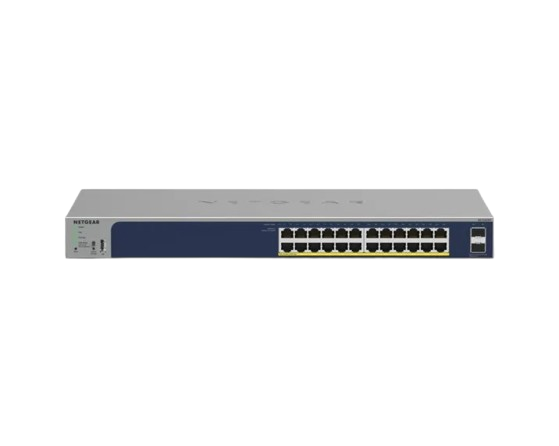 NETGEAR GS724TPP-300UKS 24-Port Gigabit Ethernet PoE+ Smart Switch 2 SFP Ports 380W Cloud Managed Network Switch